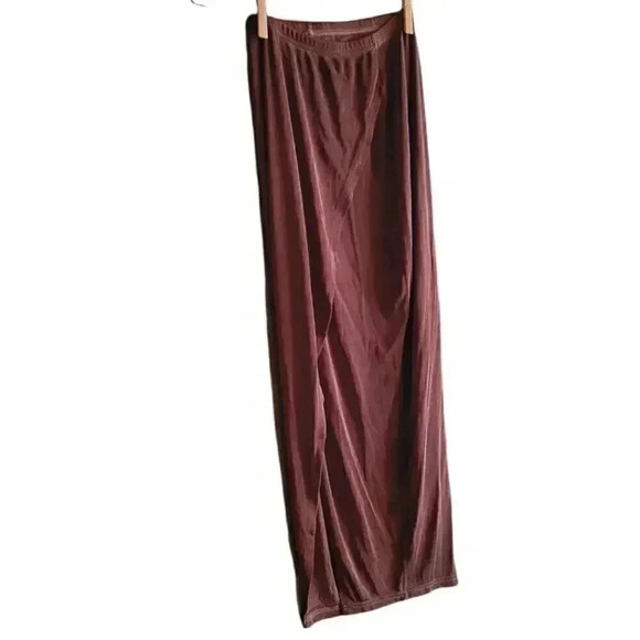 DIAMOND WEAR Floor Length Maxi Pencil Skirt & Sleeveless Top Brown Tones Med - Picture 11 of 13